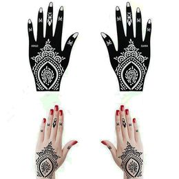 Arm Leg Feet Airbrush Hollow Drawing India Henna Kit Body Art Template Temporary Decal Tattoo Stencils