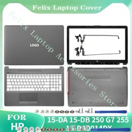 Cases New Top Back Case For HP 15DA 15DB 250 G7 255 15DA0014DX Laptop LCD Back Cover Front Bezel Hinges Palmrest Bottom Case Grey