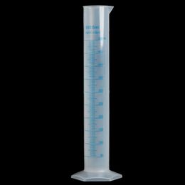 1pcs 25/100/250/500ml قياس الشفافة الأسطوانة البلاستيكية القاعدة السداسية المتدرجة للأدوات المختبرية المختبر.