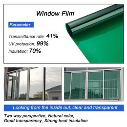 Window Stickers 100x150cm 41% VLT Green House Foil Tints UV Heat Insulation Explosion Proof Sun Shade Film For Home Commercial Building