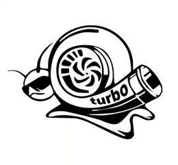 178141CM Funny Turbo Super Snail Vinyl Decal Car Sticker BlackSilver CA12288026539
