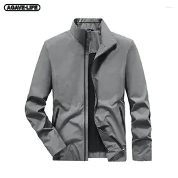 Men's Jackets Spring Autumn Solid Color Casual Combat Outwears Fashion Long Sleeve Cargo Jacket Windproof Waterproof Coat M-4XL