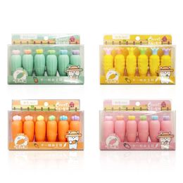 6 Pieces /Pack Lytwtw's Cute Kawaii Fruit Candy Colour Highlighter Office School Supplies Gift