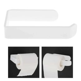 Toilet Paper Holders Acrylic Toilet Paper Holder Tissue Rack Wall Mounted Bathroom Kitchen Roll Holder Paper Tissue Rack Hook Modern Black Hanger 240410