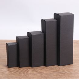 100pcs White Black Kraft Paper Tube Cardboard Boxes Essential oil bottle packaging box Blank Cosmetic Storage Box