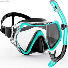 Diving Masks Professional scuba diving mask diving suit adult silicone skiing suit anti fog goggles swimming equipment Y240410Y240418EQQ6