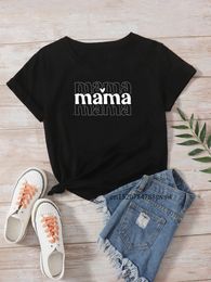 Mama Mini Mother Daughter Me Tops Family Matching Outfits T-shirt Women Besties Girl Mommy Baby Clothes Mommy Tee