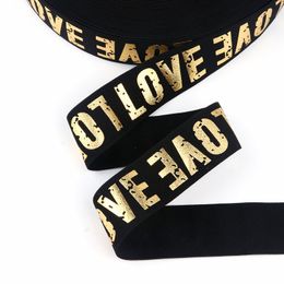 2/2.5/3/4cm Elastic Band LOVE Alphabet Jacquard Rubber Band Waistband Elastic Trousers Webbing DIY Sweing Accessories 1Meter