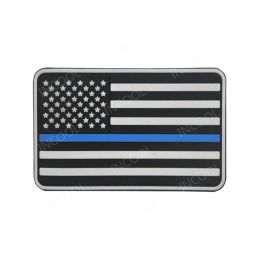 US Flag PVC Patch USA United States of America Thin Blue Line Military Patch Tactical Emblem American Rubber Flag Badges