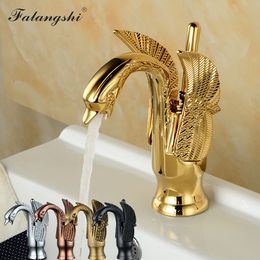 Bathroom Faucets Sink Mixer Cold And Hot Water Swan Style Single Handle Vanity Sink Mixer Crane Wash Basin Taps WB1025