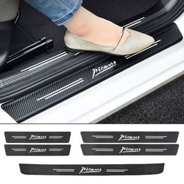 Trunk Bumper Guard Decals Leather Car Door Sill Plate Protector Stickers Anti Scratch For Citroen Picasso Auto Accessories