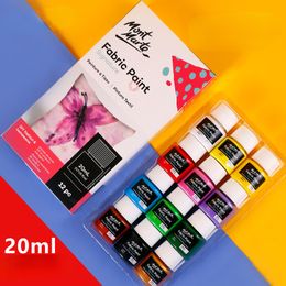 20ml Textile Ceramic Acrylic Paint Children's DIY Translucent Hand-painted Clothes 6-color Art Professional Supplies