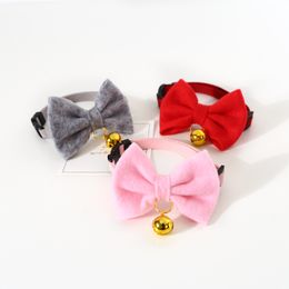Pet handmade bell collar adjustable cat dog rabbit bow tie accessories collares para perro for chihuahua pitbull puppy lead belt