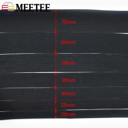 2/5Meter Meetee 20-70mm Black Thicking Elastic Bands Webbing Bag Clothes Garment Decorative Rubber Tape DIY Sewing Accessories