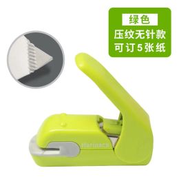 Punch Japan KOKUYO Staple Free Stapler Harinacs Press Creative & Safe Student Stationery For 5 sheets