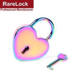 Colorful Heart Shaped Padlock Lover Lock for Women Hand Bags Backpack Jewelry Box Necklace DIY Rarelock MMS510X i