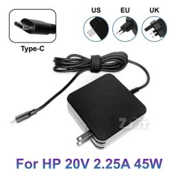 Adapter 20V 2.25A 45W USBC TYPEC AC Adapter Laptop Charger For HP Elite x2 1013 G3 EliteBook 1030 G3 G4 1040 G5 G6 x360 power supply