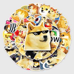 10/50Pcs Funny Dog Meme Stickers for Laptop Skateboards Luggage Phone Children's Toy Waterproof Cute Kids Sticker Decal Packs