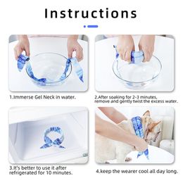 Pet Cooling Bib Dog Towel Ice Scarf Chill Dog Collar for Summer Cool Comfortable Fabric Ice for Small Medium Large Dog Scraf