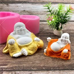 MNYB Sugarcraft Buddha statue Silicone Fondant Mould Cake Decorating Tools Chocolate Baking Mould Gypsum clay Moulds