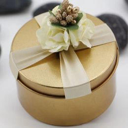 Mini Metal Storage Box Party Decor Tinplate Valentine's Day Gift Box Wedding Chocolate Candy Box With Flower Decor Packaging