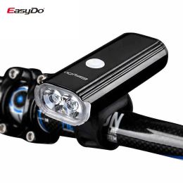 Easydo 1000lumen Bicycle Headlight Dual XGP LED 8 Modes Aluminum Housing 4400mAH Battery Handlebar Front Lamp EL-1110