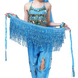 Sequin Fringed Skirt For Women Belly Dance Skirt Accessories Sequin Fringed Bohemian Belt Scarf Waist Chain Bellydance Show