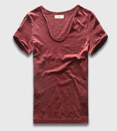 Men039s TShirts Whole Zecmos 20 Solid Colours V Neck Men T Shirt Swag TShirt Short Sleeve Top Tees14860595