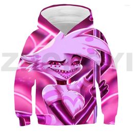 Men's Hoodies 3D Harajuku Hazbin Anime Hoodie El Clothes Boys Girls Autumn Cartoon Funny Sweatshirt Tops Children's Long Sleeve Hoody