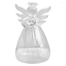 Vases Angel Glass Vase Shape Transparent Flower Holder Creative Arrangement Vessel For Decoration And Storage