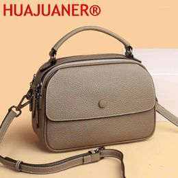 Totes 2024 Genuine Leather 3 Layer Large Capacity Tote Bag Cow Shoulder Crossbody Bags Women Female Leisure Commuting Handbags