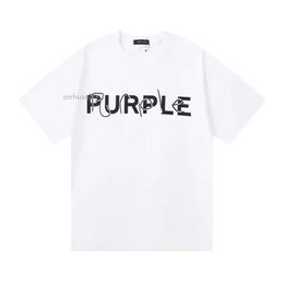 Brand 24SS Purple Shirt Size XS-5XL Large Designer Tees Mens T-shirt Homme T Shirts Women Loose Clothing Designers Short Sleeve Spring Summer Tide Tee s s ide ee