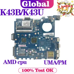 Motherboard Notebook LA7321P Mainboard For X43U K43U X43B K43BY K43BR X43BR K43B Laptop Motherboard AMD CPU UMA/PM DDR3 MAIN BOARD