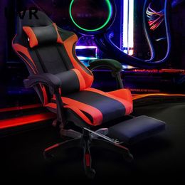 UVR Computer Chair Home Office Chair Gaming Chair Reclining Lift Chair Competitive Racing Chair With Footrest Swivel High Back