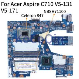 Placa -mãe para Acer Aspire C710 V5131 V5171 Celeron 847 Notebook Prainboard NBSH71100 LA8943P SR08N DDR3 Laptop placa -mãe