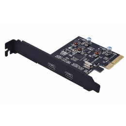 Cards PCIE 4X To USB 3.1 Gen2 10Gbps 2 Type C Port PCIExpress Adapter Converter Expansion Card ASM1142 Chip for Laptop Dual Typcc