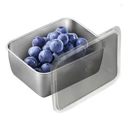 Dinnerware Container Fruit Snack Box Stainless Steel Portable Storage Freezer Crisper Outdoors Picnic Fresh Lunch Bento