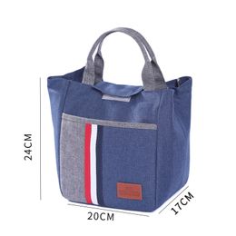 Multi-size Lunch Bags Cooler Totes Portable Insulated Box Oxford Cloth Waterproof Outdoor Picnic Thermal Cold Food Container