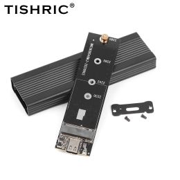 Enclosure TISHRIC SSD M2 Adapter External Hard Drive Case Sata Protocol HD MKey Hard Disc Enclosure Box USB To Type C Cable For M.2 SSD