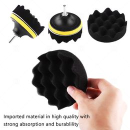 3/4/5/6/7 Inch Car Detailing Polishing & Buffing Sponge Pads Kit Wool Waxing Cutting Pads For Headlight Polisher Cleaning Wash