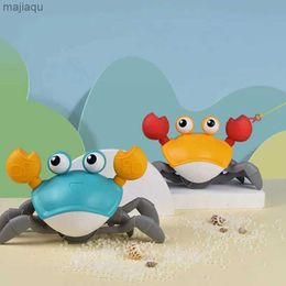 Electric/RC Animals Dancing Crab Baby Crawling Interactive Escape Crab Walking Dance and Music Automatic Obstacle Avoidance Electronic ToysL2404