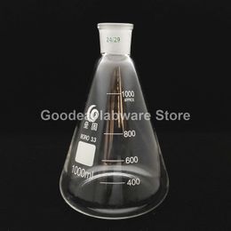 1pcs 25ml to 2000m Lab Conical Flask High Borosilicate Glass Triangular Flask with Standard Frosted Mouth 19# 24# 29#