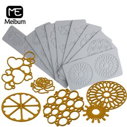 15 Type Geometric Pattern Design Cake Lace Mat Sugar Craft Silicone Pad Dessert Decorating Gumpaste Chocolate Mold Fondant Mould