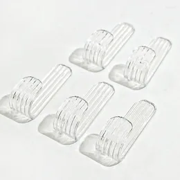 Hooks 4pcs Adhesive Acrylic Towel Clear Family Robe Hats Bag Key Wall Waterproof Sticky Bathroom Hangs