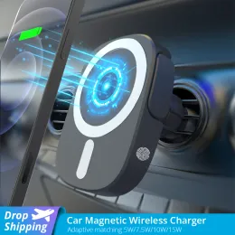 Leggings Automatic Clamping Car Magnetic Phone Wireless Charger for Iphone 14/13/12/samsung S21/note 10 Air Vent Wireless Charging Mount