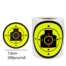 Splatter Target Stickers 200pcs 3" Bullseye Adhesive Reactive Target for Hunting target Fluorescent Yellow Impact Shooting Targe