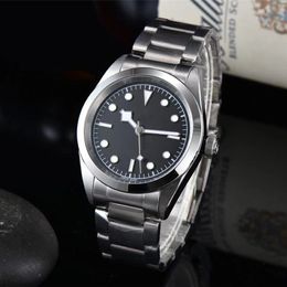 Men Watches Self-winding Mechanical Movement Black Dial 42mm Case 316L Stainless Steel Strap Potor Swimming Waterproof Luminous Wa232n