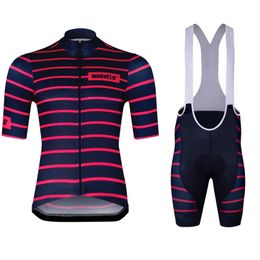 Men's Cycling Clothing Set Short Sleeve Jersey and Bib Shorts for Summer