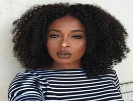 Afro Kinky Curly Human Hair Wig for Black Women Virgin Malaysian Lace Front Wigs with Baby Hair85153969340801