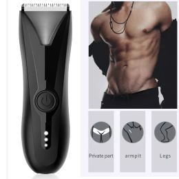 Epilators Men Hair Trimmer Clipper for Body Hair Remover Groyne Hair Razor Groomer Waterproof for Pubic Hair Shaver